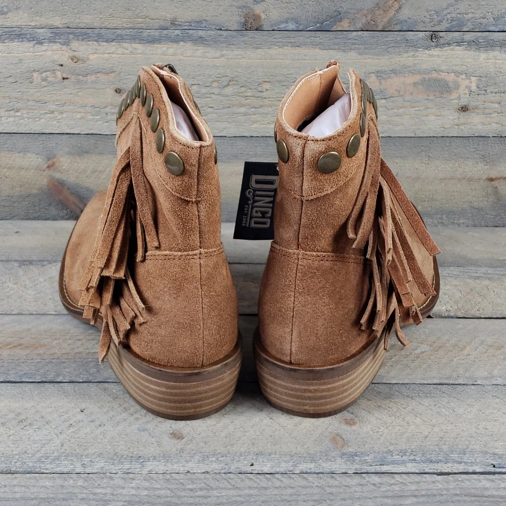 Dingo Women's Lonestar Western Leather Whiskey Bootie - Picture 4 of 10